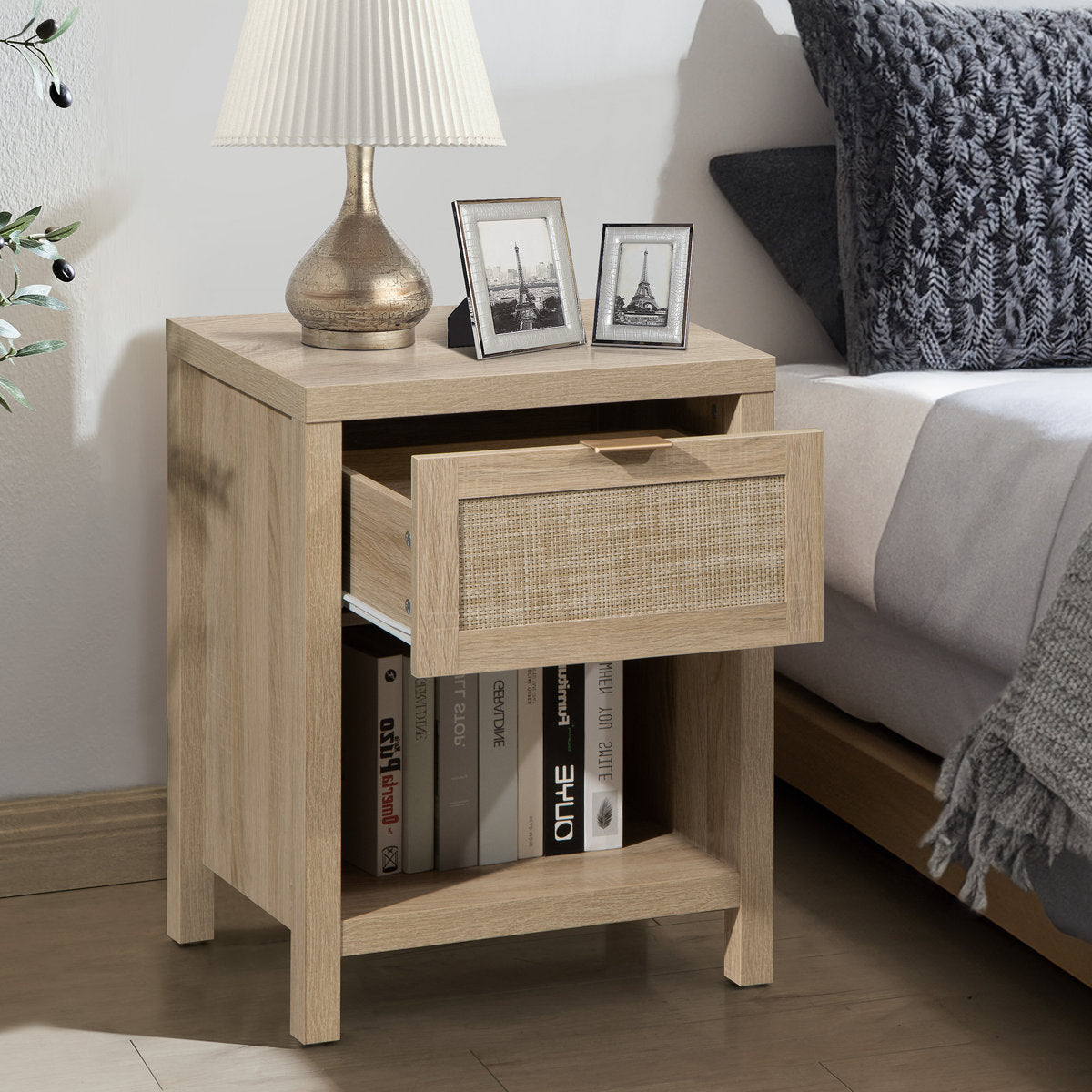 Alayha 19.7'' W Nightstand (Set of 2)