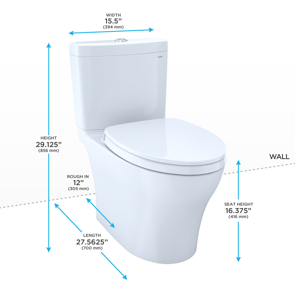 Aquia® Dual-Flush Elongated Two-Piece Toilet with Tornado Flush (Seat Included) MS446234CEMGN#01