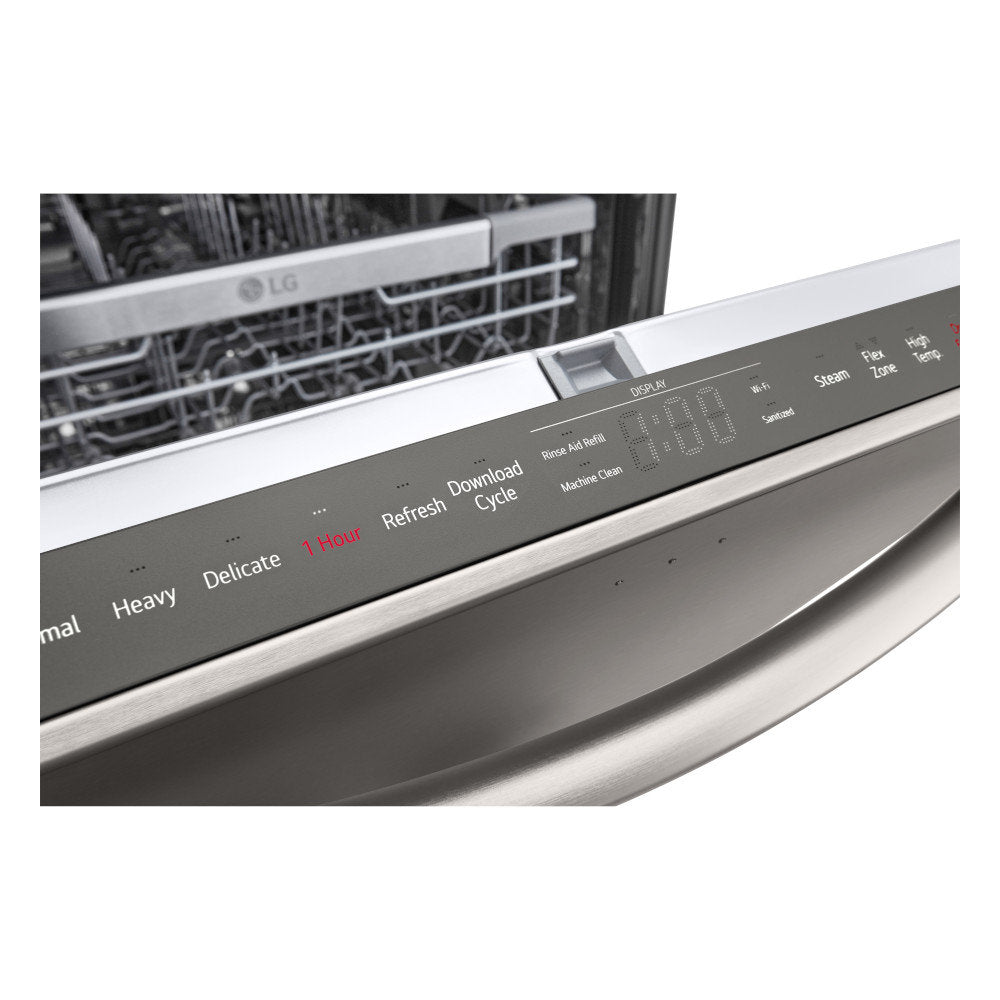 LG Smart Top Control Dishwasher with 1-Hour Wash & Dry, QuadWash® Pro, TrueSteam ®and Dynamic Heat Dry LDTH7972D